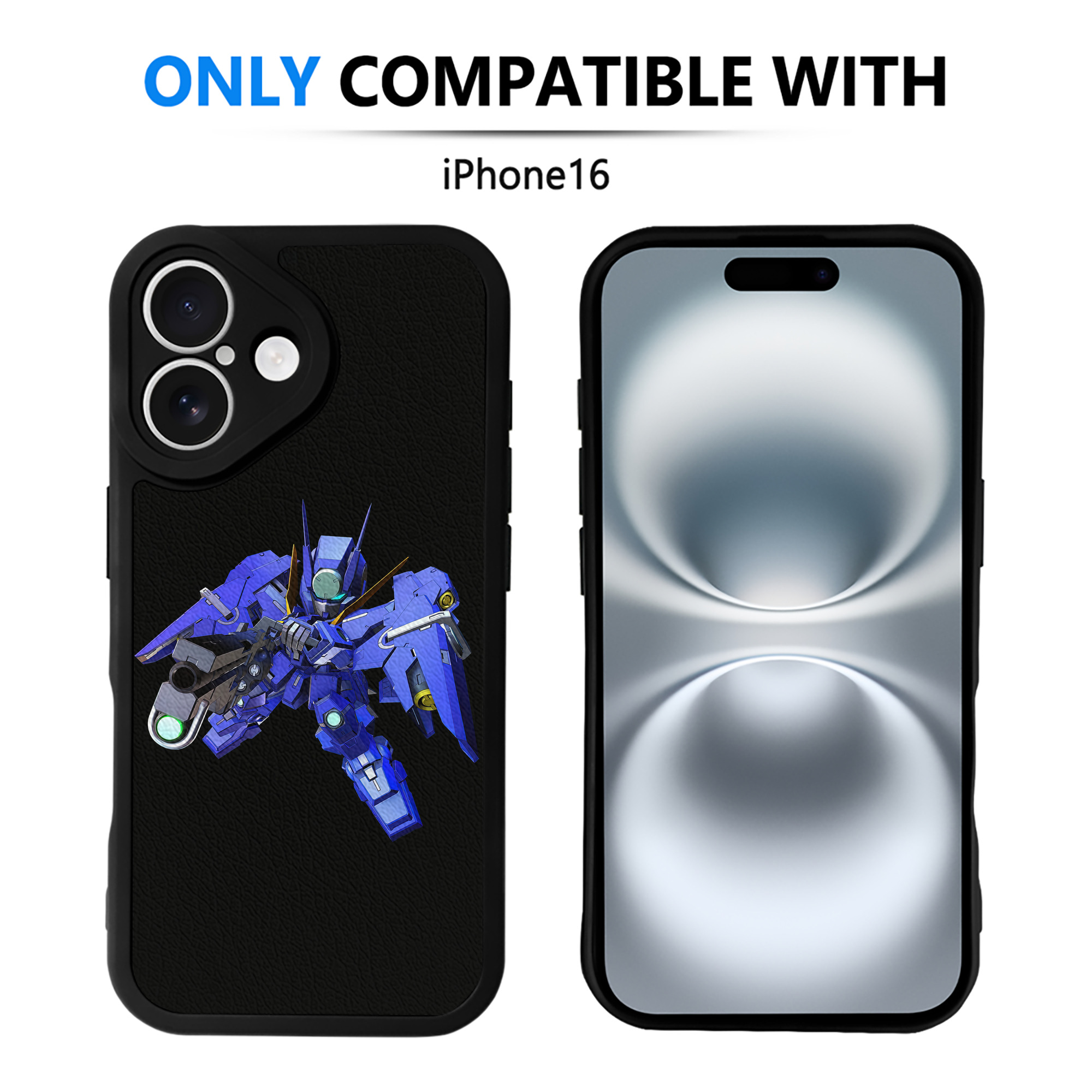 （画像用） 機動戦士ガンダム Mobile Suit Gundam 【iPhone 16シリーズ対応】シリコンスマホケース（レザー調） 材質：シリコン